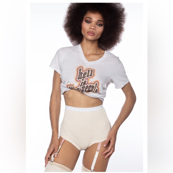 NWOT Solstice Intimates Toasty Garter Underwear AND Thigh-High Socks Size Medium - Picture 2 of 11